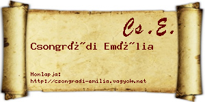 Csongrádi Emília névjegykártya